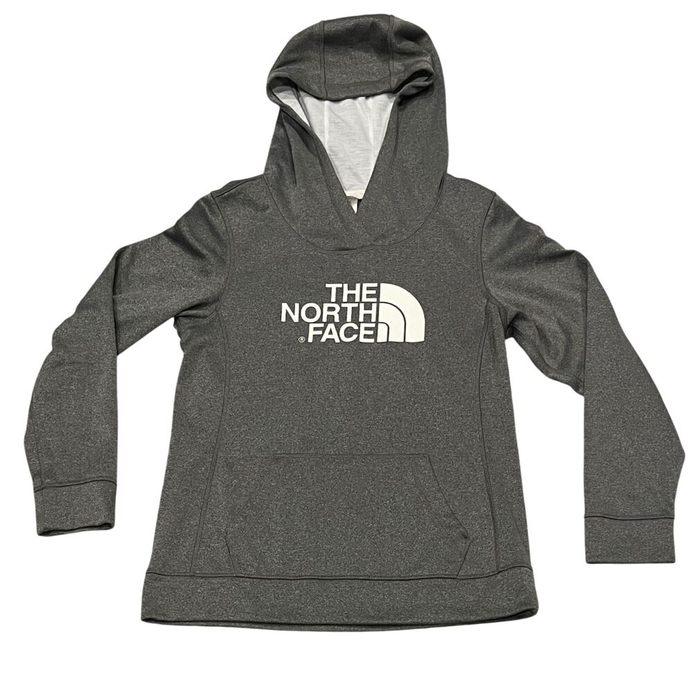 The North Face Half Dome Pullover Hoodie Gray with Front Kangaroo Pocket Sz M